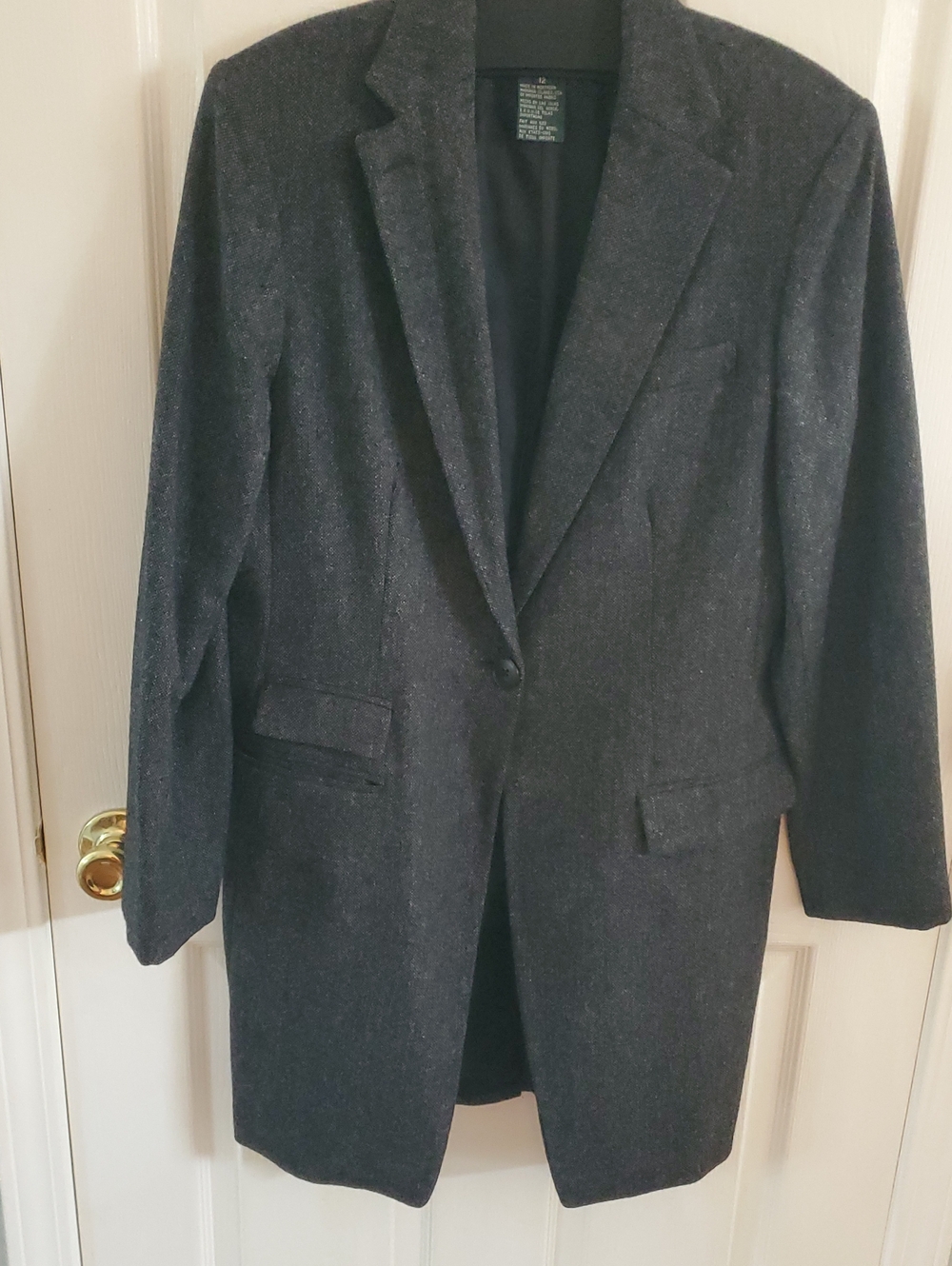 Lauren Ralph Lauren Classic Women's Charcoal Gray Blazer Jacket